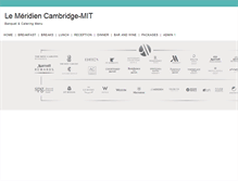 Tablet Screenshot of cambridgemit.lemeridienemenus.com